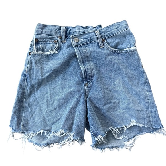 Agolde Criss Cross Organic Cotton Denim Shorts - Picture 6 of 6